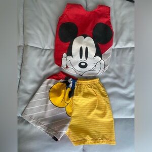 Toddler upcycled Mickey 2 piece set